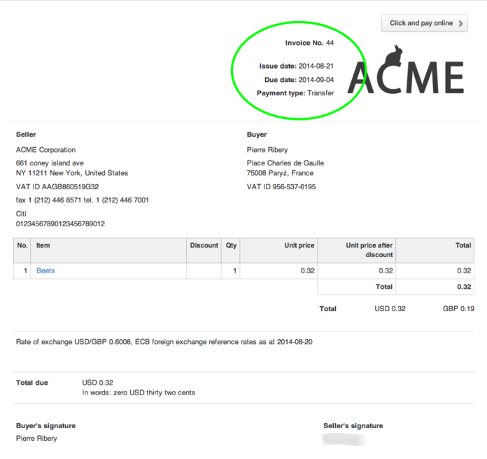 Payment Due Date On Invoice