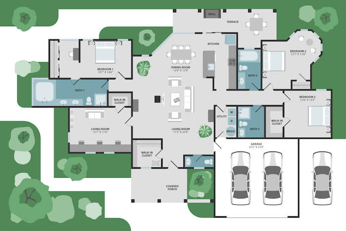 Modern floor plans